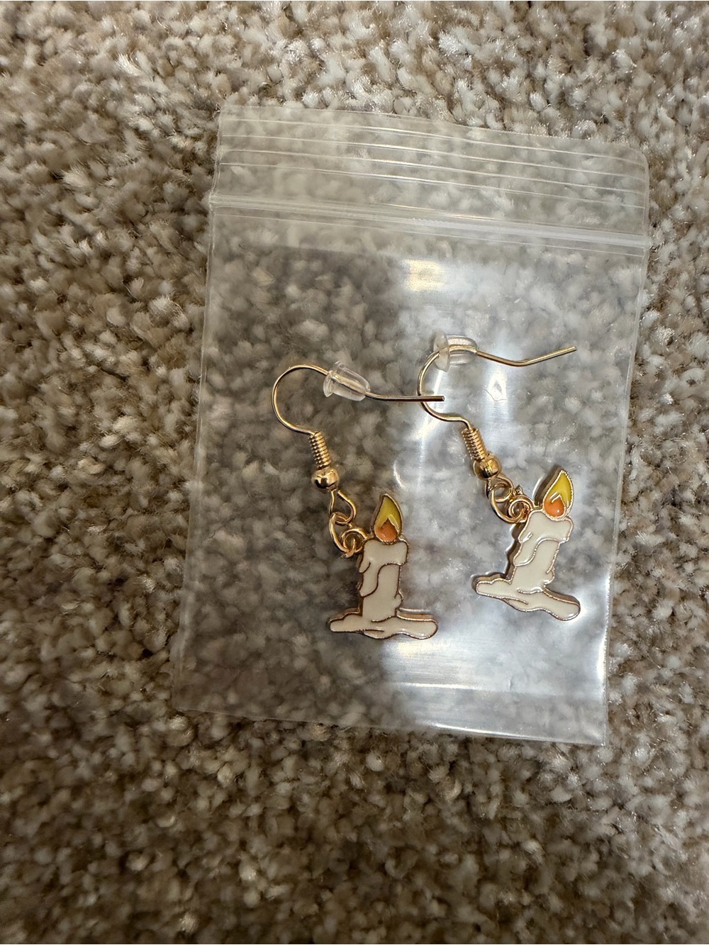 Handmade candle stick earrings